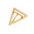 High Quality Gold Accessories Metal Triangle Buckle Belt Adjustment For Shoulder Straps